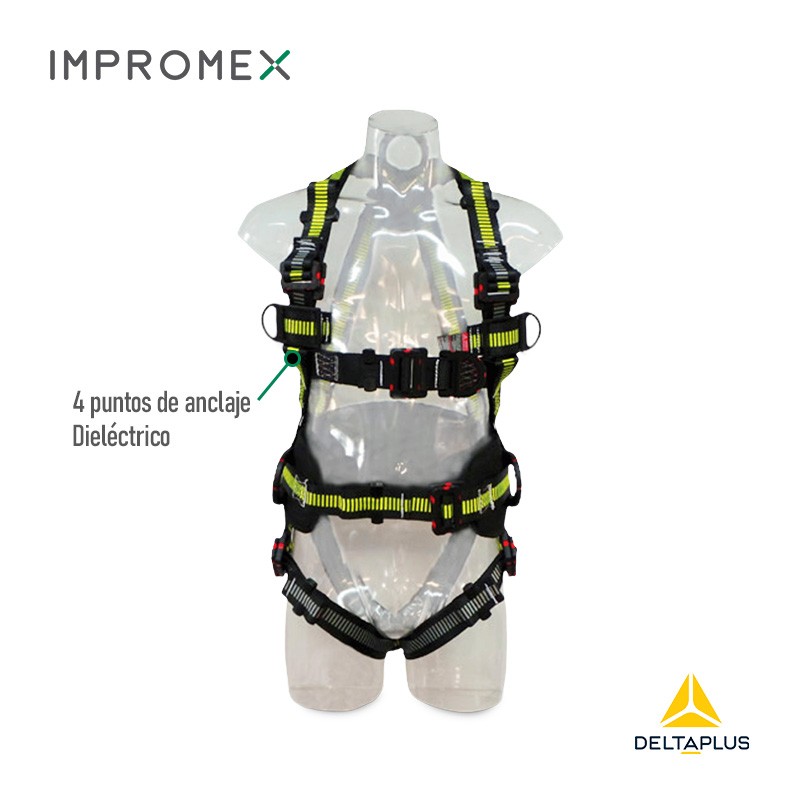 Arnés Dieléctrico Cuerpo Completo | 4 Puntos de Anclaje | Delta Plus