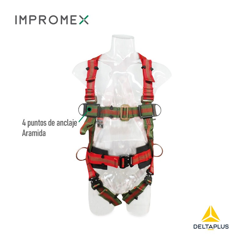 Arnés Cuerpo Completo | 4 Puntos de Anclaje | Aramida | Delta Plus