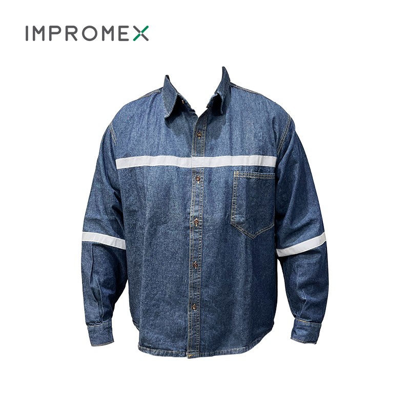 Camisas en Tela Jean | Índigo con reflectivos